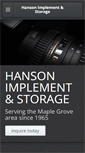 Mobile Screenshot of hansonoutdoorstorage.com
