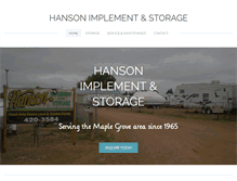 Tablet Screenshot of hansonoutdoorstorage.com